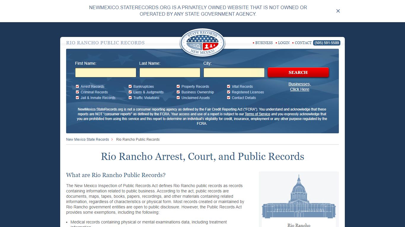 Rio Rancho Arrest and Public Records - StateRecords.org
